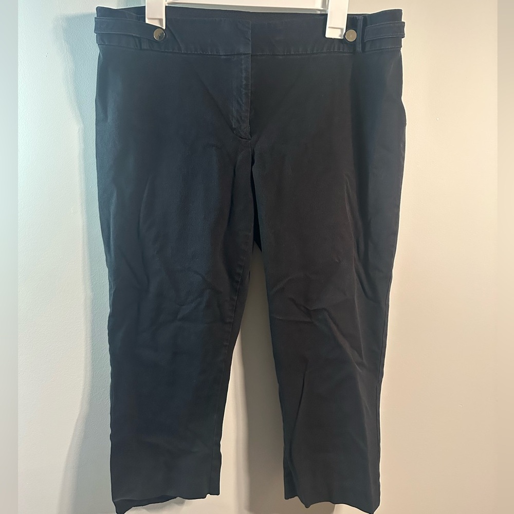 Alfani Classic Cropped Black Trousers